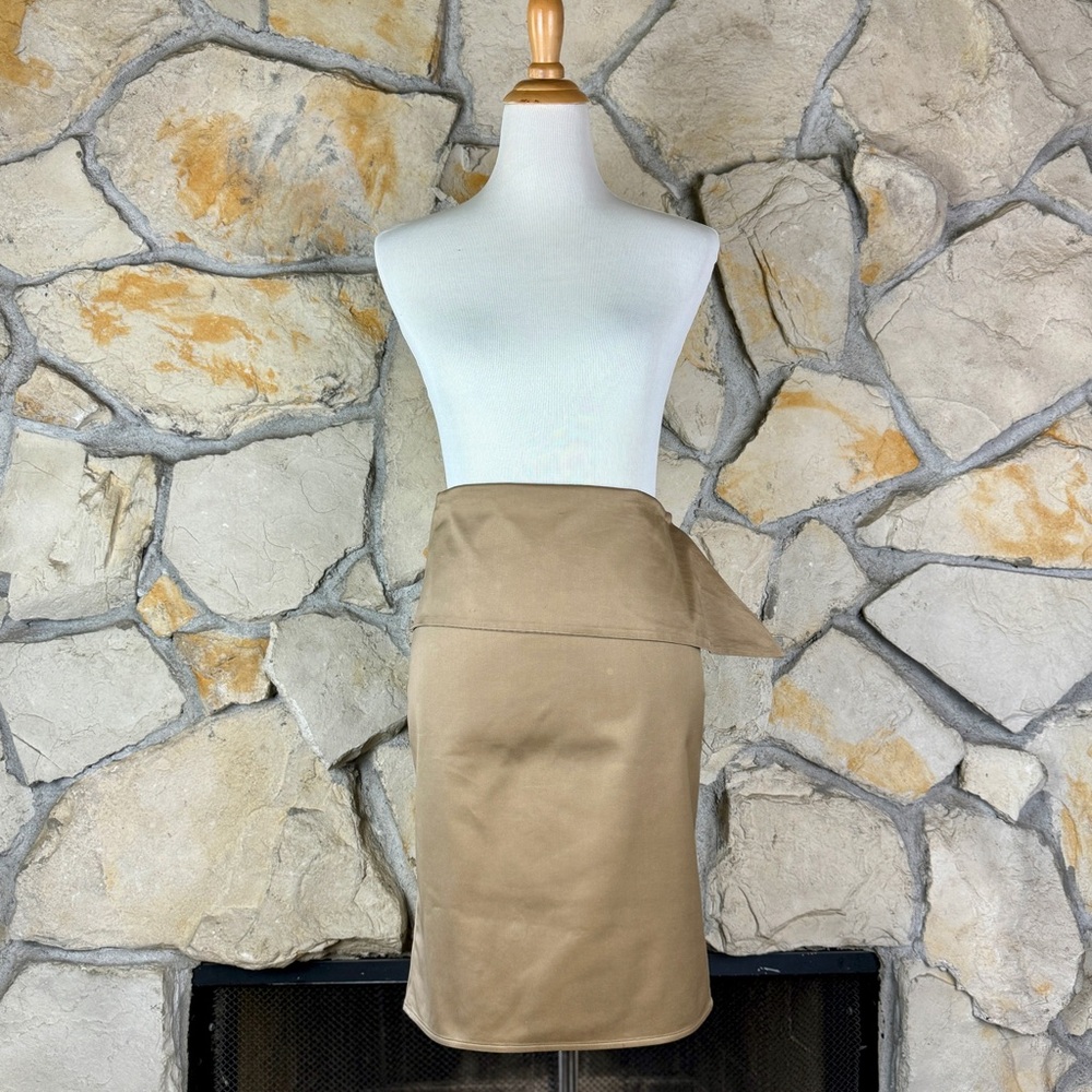 Gucci 2003 Collection Cotton Sateen Knee-Length Skirt Umber | IT42, US6